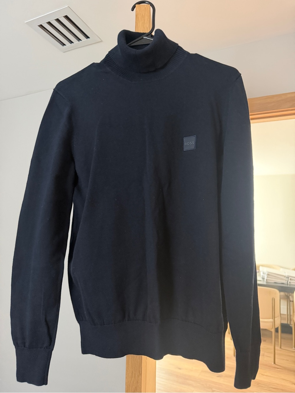 BOSS Men's Navy Turtleneck Sweater
